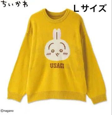 치이카와 (먼작귀) 여성용 니트 풀오버 (토끼) L 사이즈
