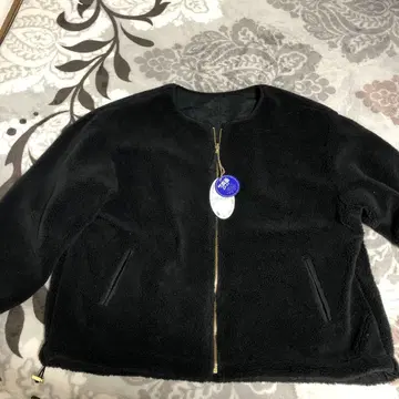 블랙 플리스 자켓 집업