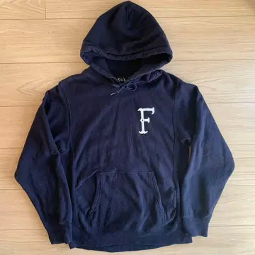 fourthirty 430 풀오버 후드티 백 프린트 네이비