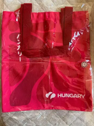 오사카 간사이 엑스포 헝가리관 토트백 빨간색