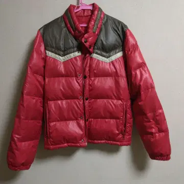 TAKEO KIKUCHI 빨간색 다운 자켓 숏 기장