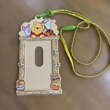 도쿄 디즈니랜드 곰돌이 푸 나무 문 모양 패스 케이스