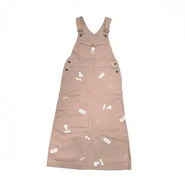 핑크하우스 와펜 로고 자수 오버롤 스커트 살로펫