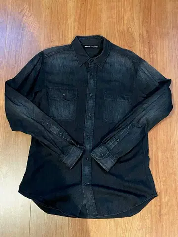 랄프 로렌 블랙 라벨 워시 가공 데님 셔츠