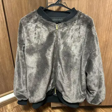 여성용 블랙 그레이 양면 자켓