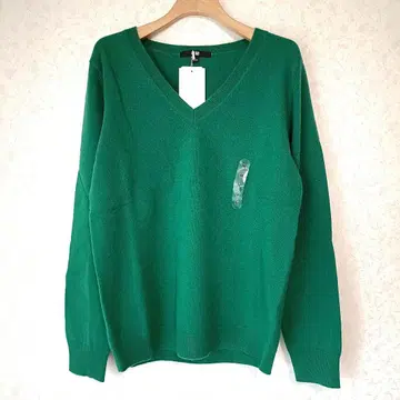 유니클로 캐시미어 그린 V넥 스웨터