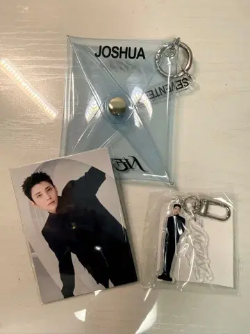 조슈아 SEVENTEEN NEW 미니 파우치와 아크링 키링 세트