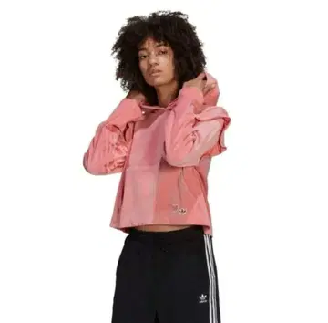 adidas originals 벨로아 후드티 핑크 하트