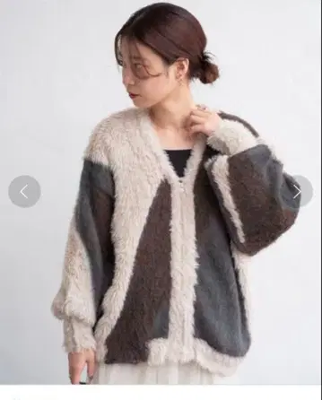 Kastane 인터샤 니트 지퍼 블루종