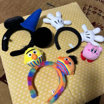 컬러풀 캐릭터 머리띠 3개 세트