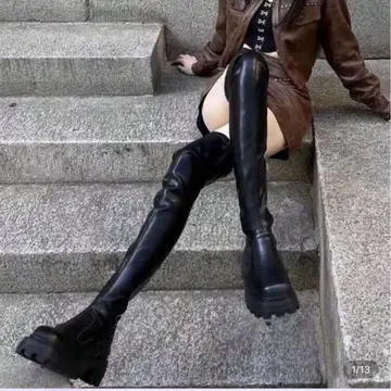 니하이 부츠 블랙 23.0cm