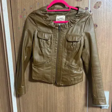 Bou Jelaud 브라운 가죽 자켓