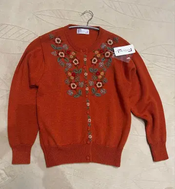 빈티지 레트로 꽃무늬 자수 가디건 니트 싸개 버튼 FREE