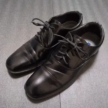 블랙 남성용 비즈니스 슈즈 가벼운 플레인토 1회 착용