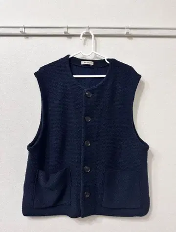 MATSUFUJI Raven Pattern Knit Vest 사이즈 2