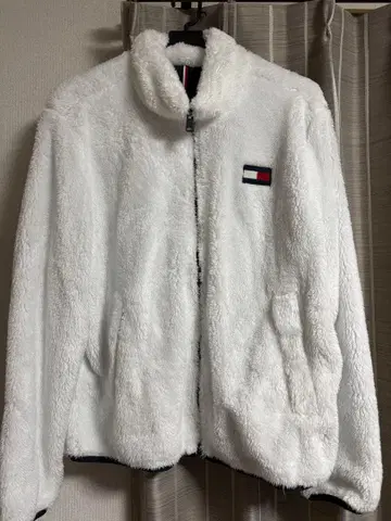 타미힐피거 플리스 자켓 화이트