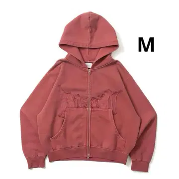 블레스유 지퍼 후드티 M 레드