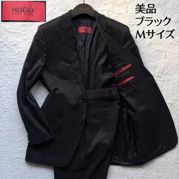 [ 새상품급 ] 휴고보스 수트 셋업 코튼 블랙 M 빨간색 택 레어