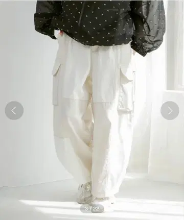 니코앤드 절개 카고 팬츠 아이보리 M