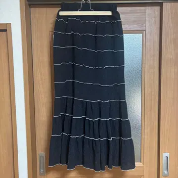 COCODEAL 롱 스커트 블랙 여성용