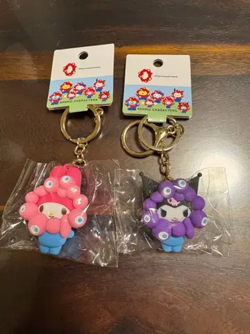 산리오 미야쿠미야쿠 입체 마스코트 컬러 마이멜로디 & 쿠로미 세트