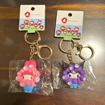 산리오 미야쿠미야쿠 입체 마스코트 컬러 마이멜로디 & 쿠로미 세트