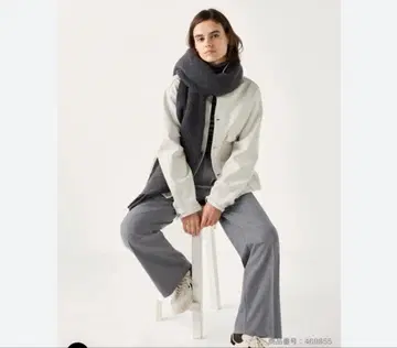 유니클로 턱 와이드 팬츠 (긴 길이)