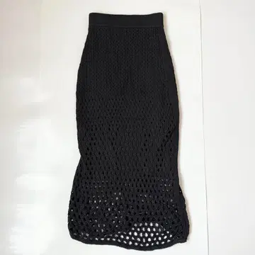 띠어리 루스 크로셰 스커트 블랙 38