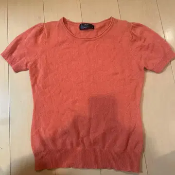 MIG 캐시미어 반팔 니트 M 오렌지