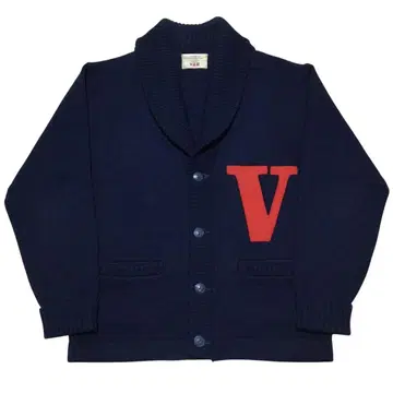 레어 80s VAN 밴쟈켓 와펜 달린 가디건 네이비 M