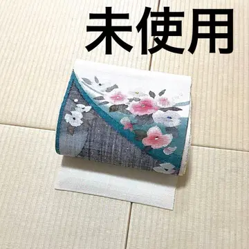 미사용 아름다운 색상 실크 명주 나고야 오비(약 24cm)