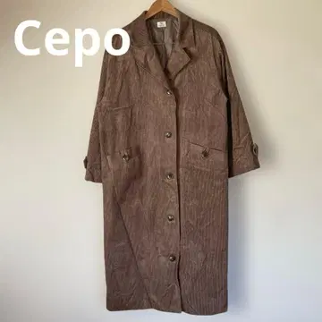 세포 Cepo 코듀로이 테일러 오버코트 에포렛 소매 스트랩