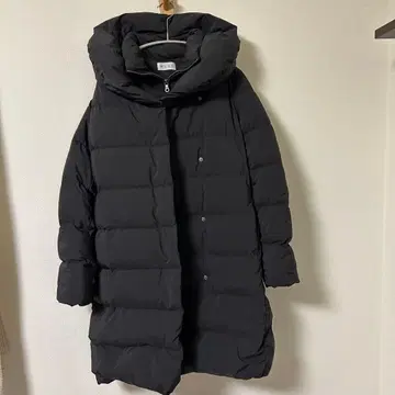 PLST 워셔블 2WAY 넥 롱 다운 롱 코트 숄카라