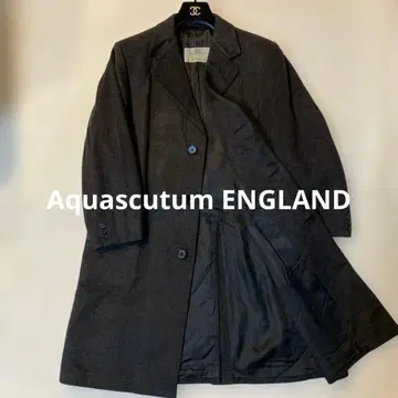 아쿠아 스큐텀 다크 그레이 캐시미어 체스터 코트