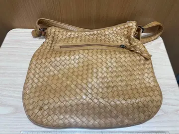 Borsetta Domani 뜨개질 가죽 숄더백 베이지 가방