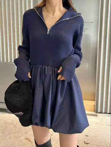 하프 ZIP 미니 원피스 mystic ( mline )