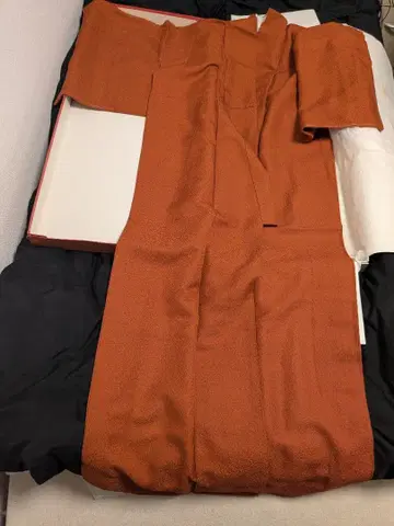 오렌지 핑크 이로무지 기모노 세트