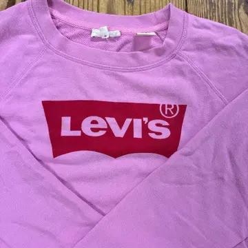 Levi's 핑크 로고 맨투맨 M