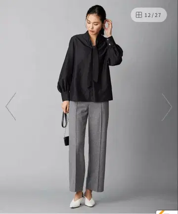 ICB 울 밀드 저지 와이드 스트레이트 팬츠