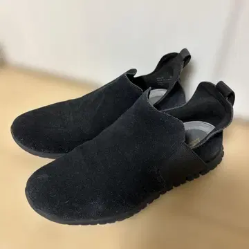 콜한 블랙 스웨이드 사이드 고어 부츠 7B 슬립온 24.0