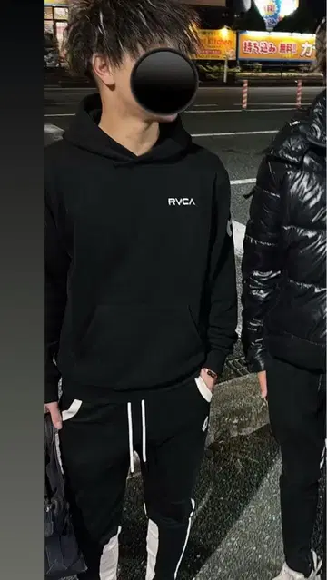 RVCA 블랙 후드티 160 사이즈