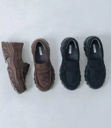 EVOL 스니커즈 밑창 로퍼 브라운