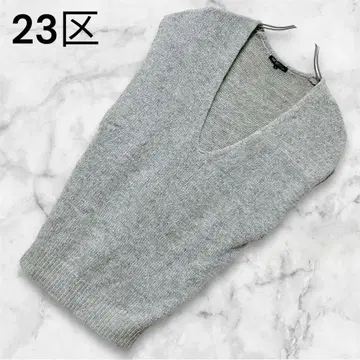 [ 23구 ] 23KU (38) V넥 니트 베스트 고급 레이어드