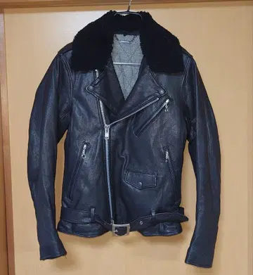 monkey time 가죽 라이더스 무스탕 카라 부착 애로우즈