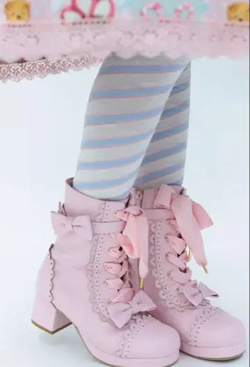 axes femme Chalmiere 사선 스트라이프 오버니 (핑크)