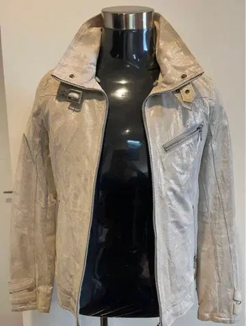 미사용품 토네이도 마트 천연 가죽 라이더 자켓 L