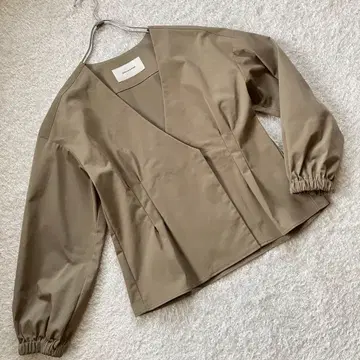 스텔라 쉬폰 cotton like jacket 노카라 자켓