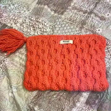 론 헤르만 케이블 짜임 클러치백 오렌지