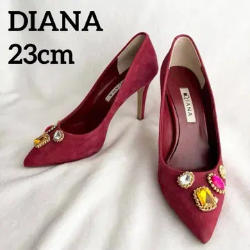 새상품 다이애나 포인티드 비쥬 스웨이드 펌프스 빨간색 결혼식 고급스러움