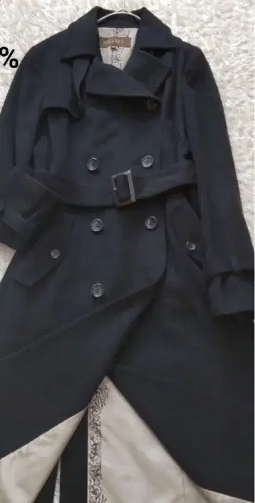 캐시미어 100% 블랙 코트